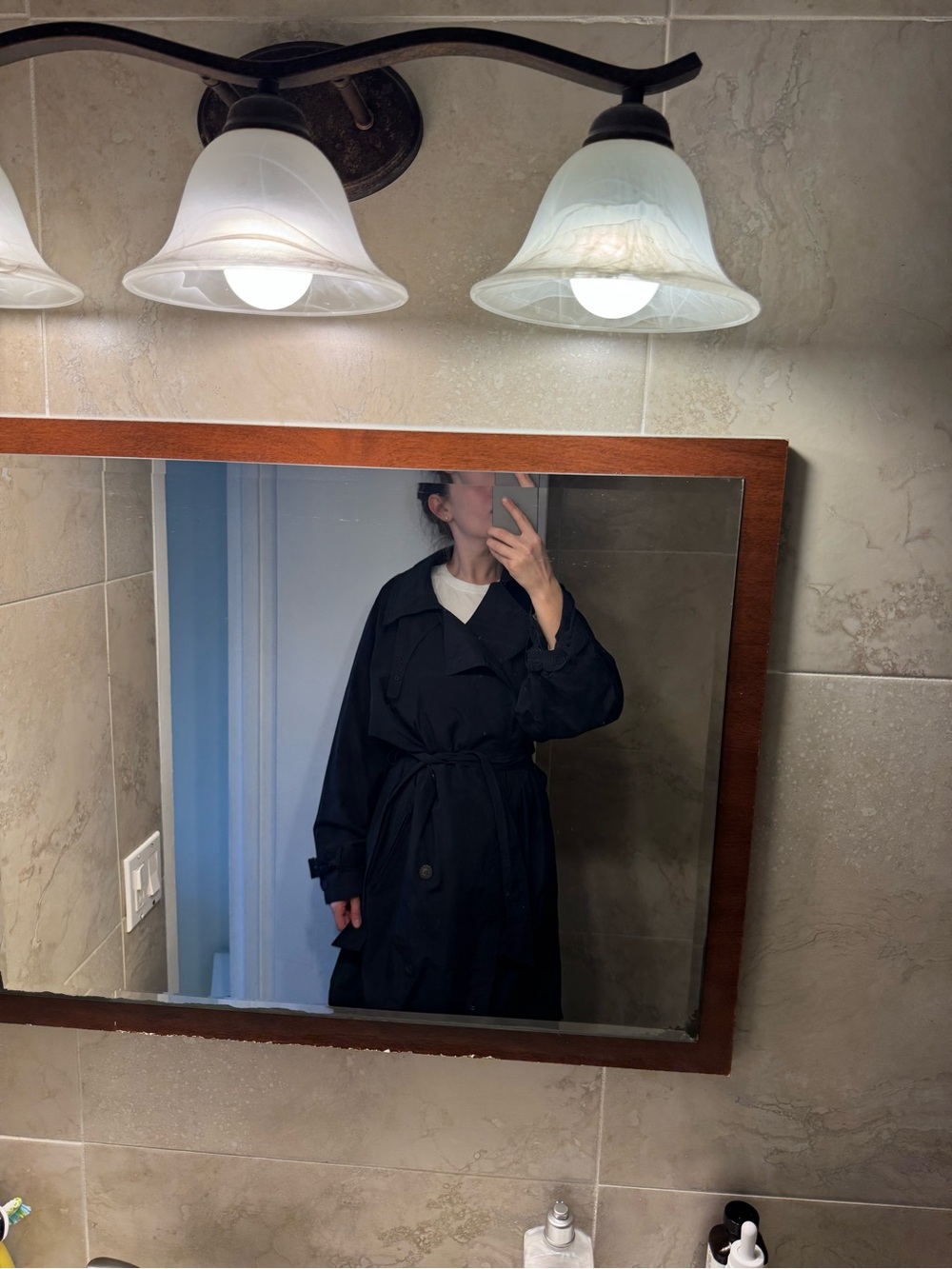 Rare 90s Vintage Drizzle Black Maxi Trench Coat 🖤 Size one (like XL)